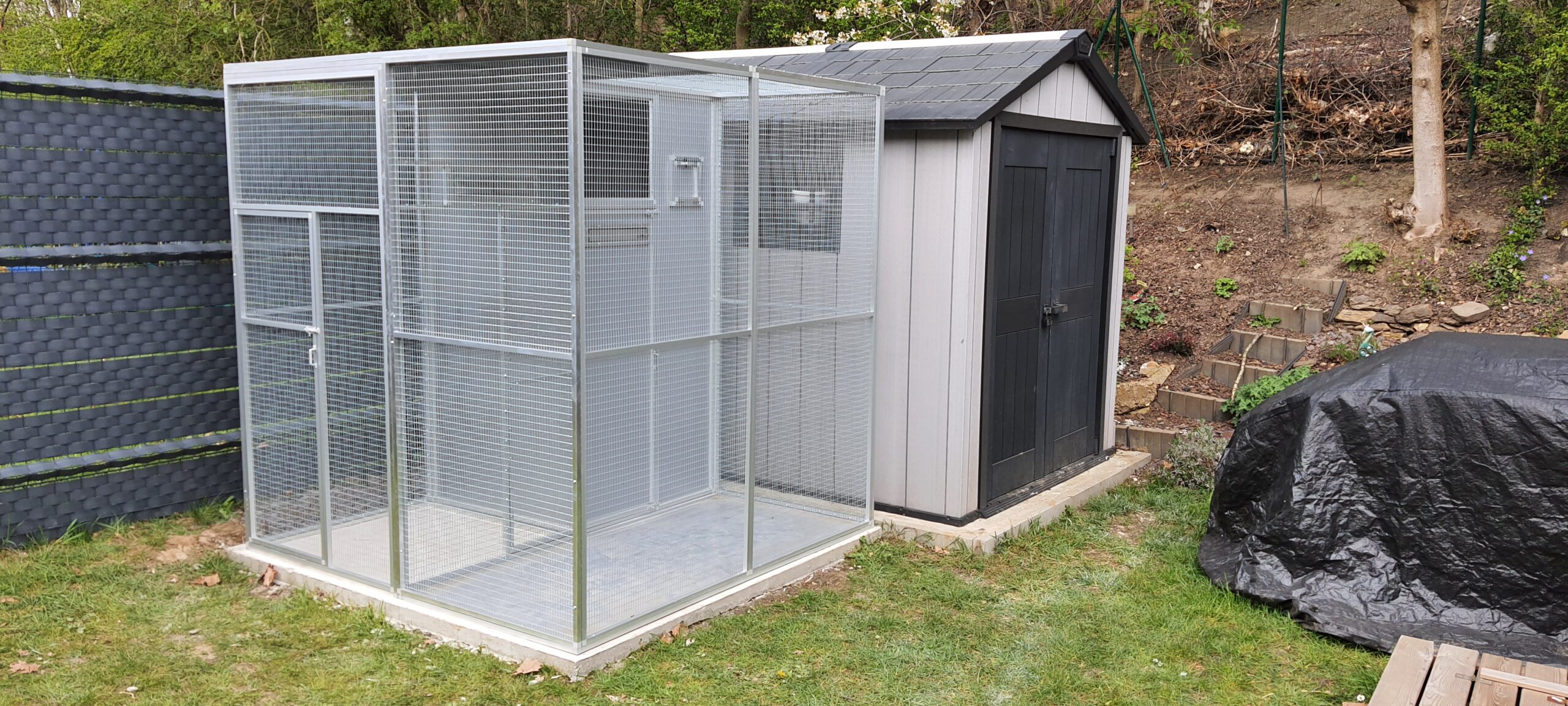 Volières et cages d'élevage en aluminium, Psittacofolie