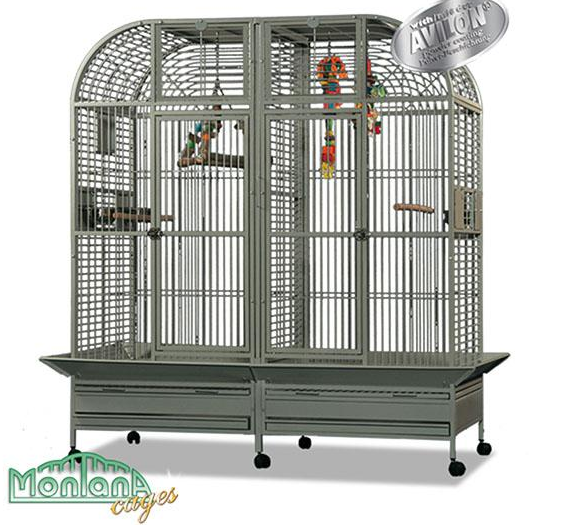 Cage à élevage pour oiseaux - Noir gris - 70x40x70cm