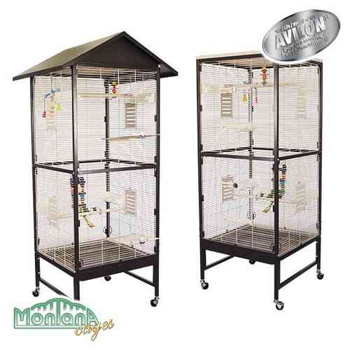 Cage oiseaux sur pied- l 29.5 P28 H145cm - RETIF